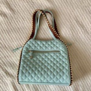 NEW Big Buddha Turquoise Purse with gold/brown accent around outside & strape